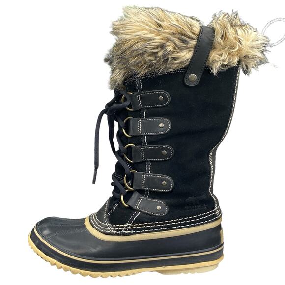 Sorel Women’s Joan Of Arctic Black Suede Winter Boot Size US 7 - Picture 3 of 11